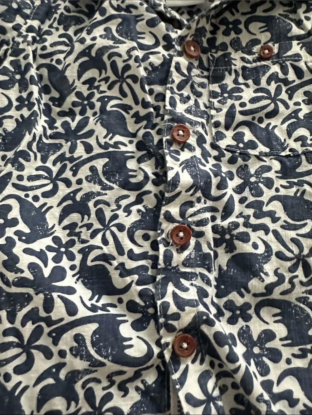 Caribbean Joe Navy and White Floral Short Set